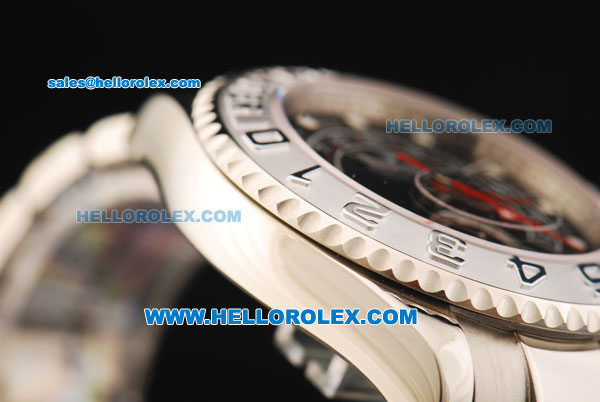 Rolex Yachtmaster II Automatic Movement Full Steel with Black Dial and White Square Markers - Click Image to Close
